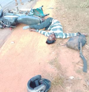 Collision with unknown vehicle Biker's life ends!