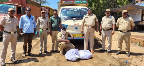 Driver caught carrying liquor in a freight vehicle!