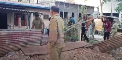Encroachment on government land Everything was razed in a sudden operation!