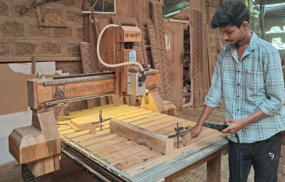 ಜರ್ಮನ್ ತಂತ್ರಜ್ಞಾನಕ್ಕೆ ಸೆಡ್ಡು ಹೊಡೆದ ಯುವಕ: ಕಬ್ಬಿಣದ ಬದಲು ಮರದಲ್ಲಿ ಮೂಡಿದ ಆಧುನಿಕ ಯಂತ್ರ!