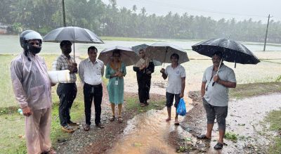 Wind-rain-landfall Tahsildar rushes to neighboring area!